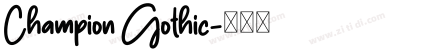Champion Gothic字体转换